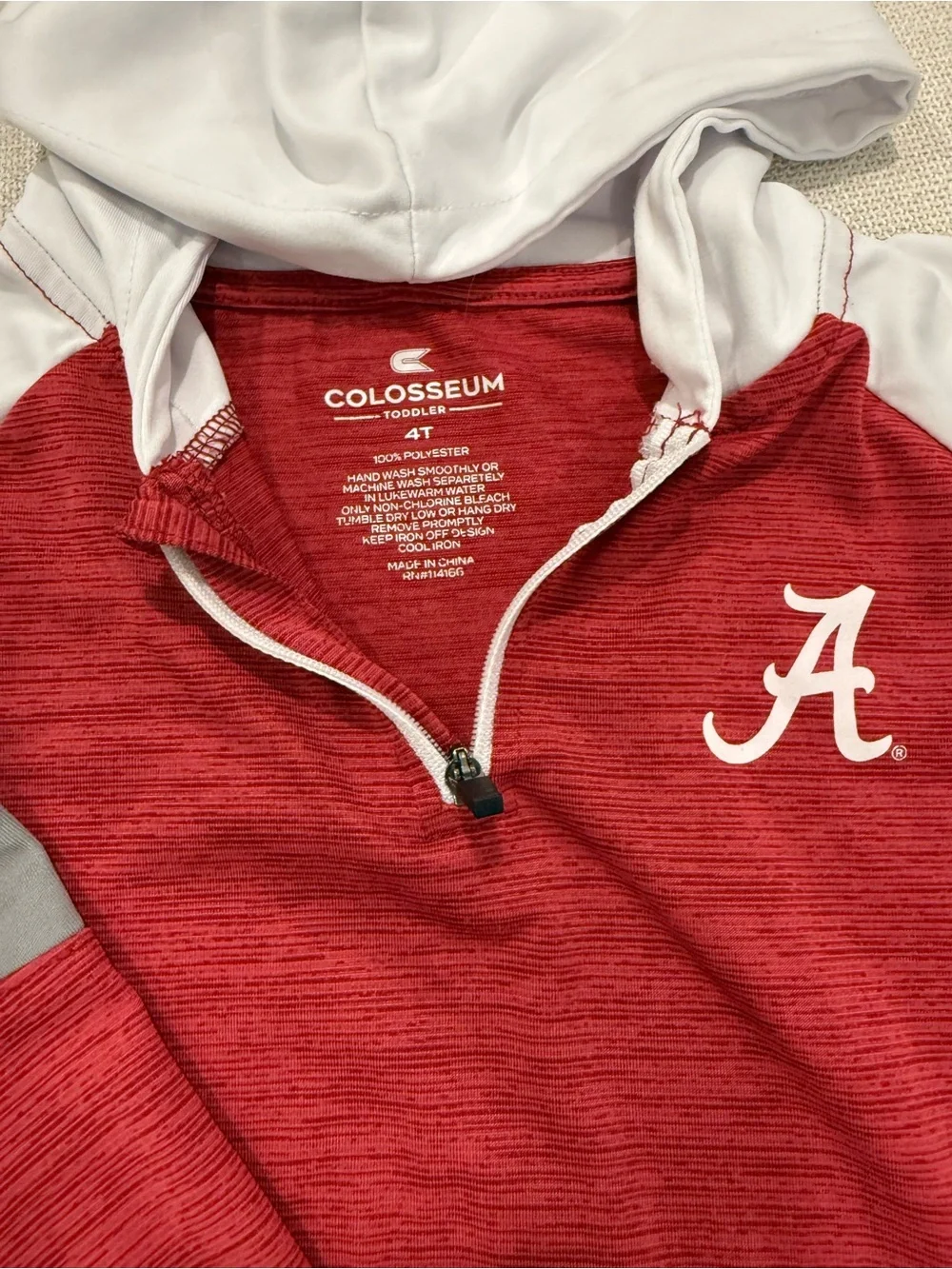 Alabama Crimson Tide Colosseum Toddler 4T Quarter Zip Hoodie